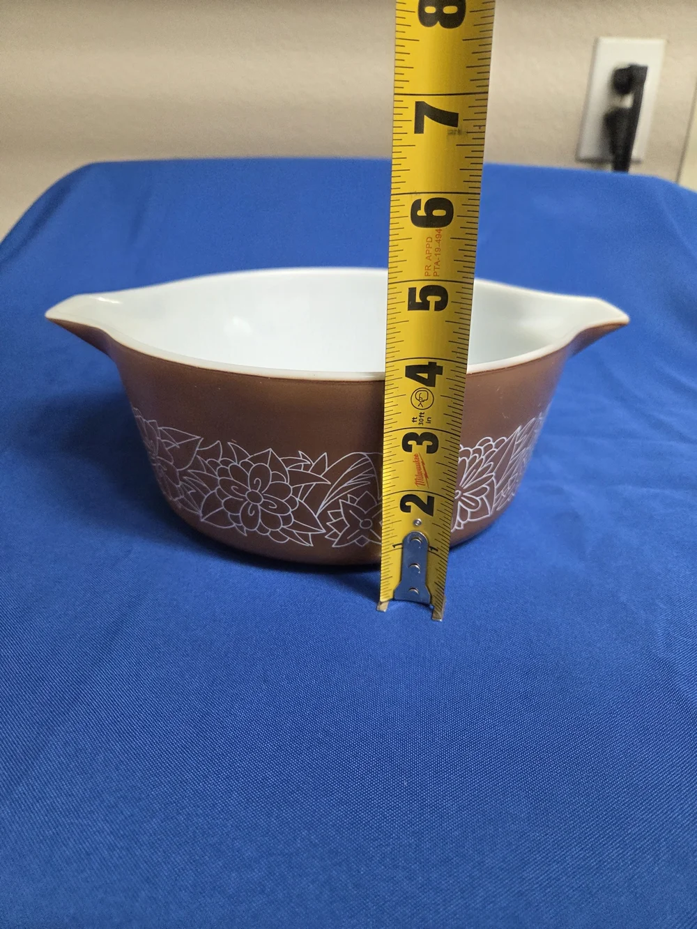 Vintage Pyrex 475-B Casserole Dish Woodland Mixing Bowl 2.5qt